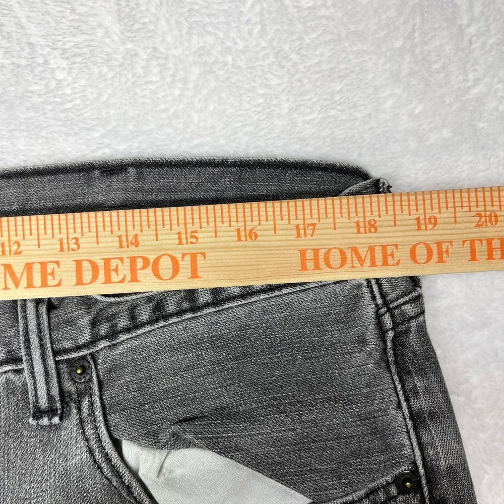Levi's 501 Original Jeans Men's Gray‎ Denim Classic Straight Button Fly - 37x28